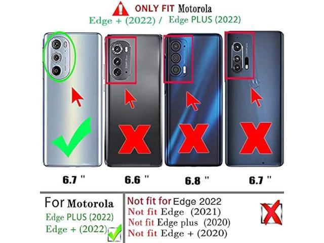 Anvzle for Motorola Edge Plus 2022 Case with [2 Pack] Glass Screen Protector, Moto Edge Plus 5G UW 2022 Case Dual Layer Protective Heavy Duty...