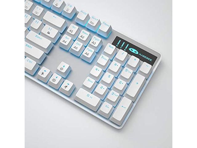 MageGee Mechanical Gaming Keyboard, Wired USB Adjustable Backlight Keyboard, New Mechanical Storm 100% Anti-ghosting Keyboard with Blue Switches...