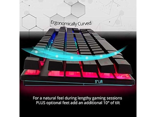 Orzly Gaming Keyboard RGB USB Wired Rainbow Keyboards Designed for PC Gamers, PS4, PS5, Laptop, Xbox, Nintendo Switch, RX-250 Hornet Edition...