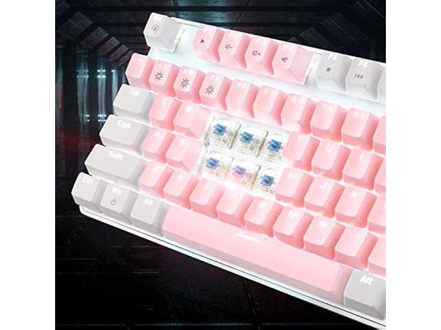 MageGee Mechanical Gaming Keyboard, New Upgraded Blue Switch 104 Keys White Backlit Keyboards, USB Wired Mechanical Computer Keyboard for Laptop,...