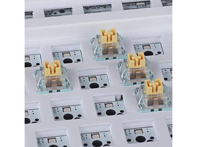 EPOMAKER Sea Salt Silent Mechanical Keyboard Switches Set, Pre-Lubed Linear Switch with LED Slot, 35 Pieces for Customizing Keyboards