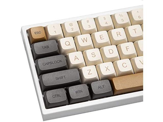 Guffercty kred XDA Profile Keycaps 125 Retro PBT Key Cap Cover Set Dye Sublimation ANSI US Layout for Cherry Mx Switch Mechanical Keyboard (XDA/Ember)