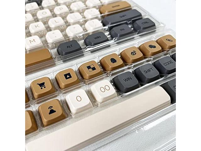 Guffercty kred XDA Profile Keycaps 125 Retro PBT Key Cap Cover Set Dye Sublimation ANSI US Layout for Cherry Mx Switch Mechanical Keyboard (XDA/Ember)