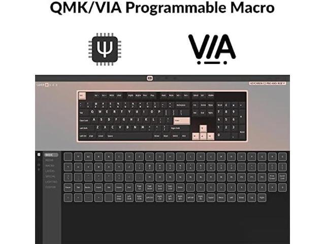 Keychron C2 Pro Wired Custom Mechanical Keyboard Full Size Layout QMK/VIA Programmable Macro RGB Backlit with Hot-Swappable Keychron K Pro Brown...