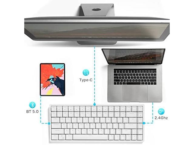 RK ROYAL KLUDGE RK84 Wireless Blue Backlit 75% Triple Mode BT5.0/2.4G/USB-C Hot Swappable Mechanical Keyboard, 84 Keys Tenkeyless Mechanical...