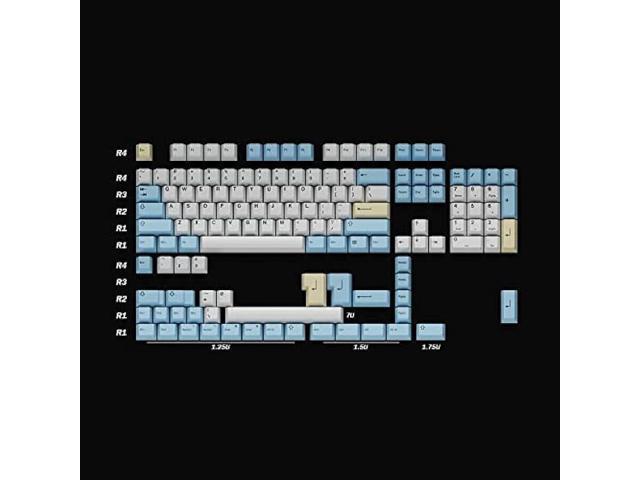 HK GAMING Custom Keycaps Dye Sublimation PBT Keycap Set for Mechanical Keyboard 139 Keys Cherry Profile ANSI US-Layout Compatible with...