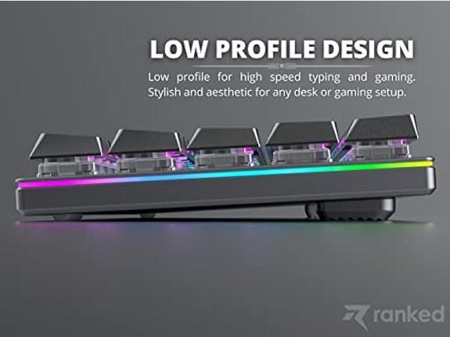 Ranked G65 Guardian 65% Full Aluminum Frame Ultra Slim Hot Swappable Mechanical Gaming Keyboard 68 Keys Multi Color RGB LED Backlit for...