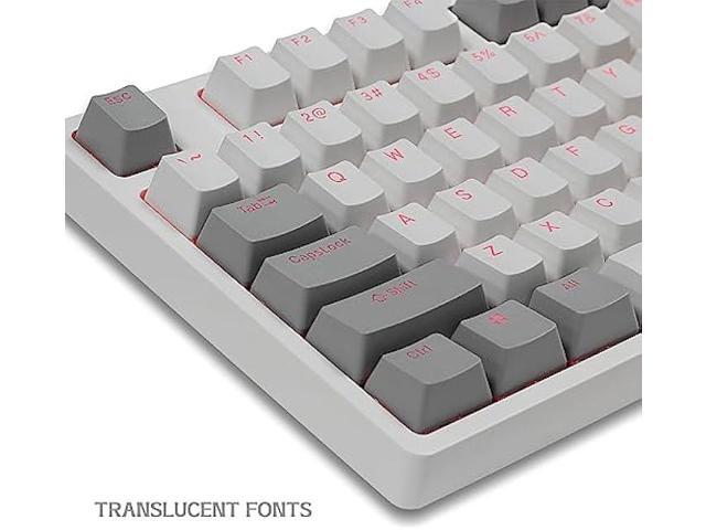 Happy Balls PBT Keycaps Backlit Cherry MX Keycap Set Doubleshot OEM Profile Translucent for US Layout 61 87 104 108 MX Switches Mechanical Keyboard...