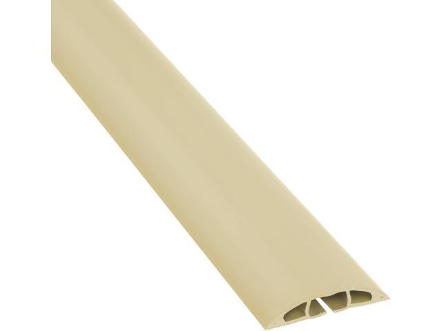 D-Line 6ft Floor Cord Cover, Cable Protector, Extension Protect Wires & Prevent Trips, Management Solution - Cavity = 0.63' (W) x 0.31' (H) Beige