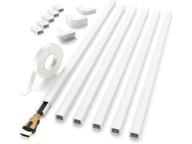 Delamu Cord Hider, 94in Cable Hider, One-Cord Cord Cover Wall, Paintable Cable Cover Raceway, Wire Hiders for Tv on Wall, Wire Covers for Cords,...