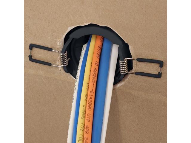 Construct Pro Speedy Spring-Lock Cable Pass Through Port 2 inch Diameter Black CON6061SPZ