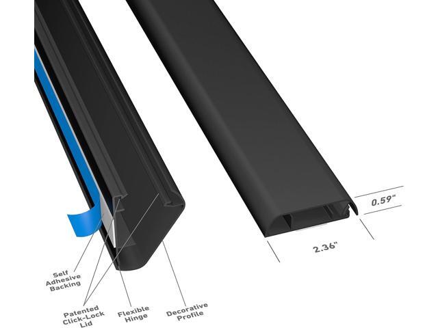 D-Line TV Wall Mount Cord Hider, Hide Mounted TV Cables, Wire Covers, Self Adhesive Cover for Cords, Paintable, Low Profile, Seamless Cable Raceway...