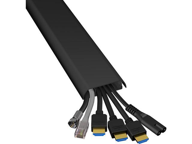 D-Line TV Wall Mount Cord Hider, Hide Mounted TV Cables, Wire Covers, Self Adhesive Cover for Cords, Paintable, Low Profile, Seamless Cable Raceway...