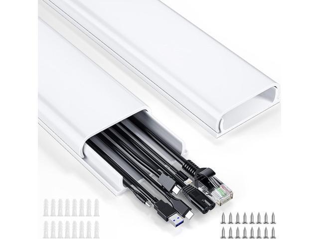 Cord Hider, 62.8in Cord Cover, Cable Hider Cable Raceway Cable Management, Wall Cord Concealer, Wire Hiders for TV on Wall, Wire Covers for Cords,...