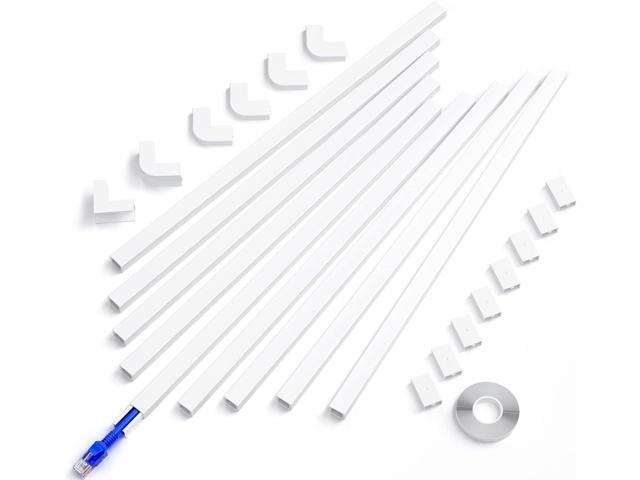 142in Cord Hider, Delamu Cord Cover Wall, One-Cord Channel Cable Hider, Wire Covers for Cords, Wall Cable Cord Concealer, Cable Wire Cover, Wire...