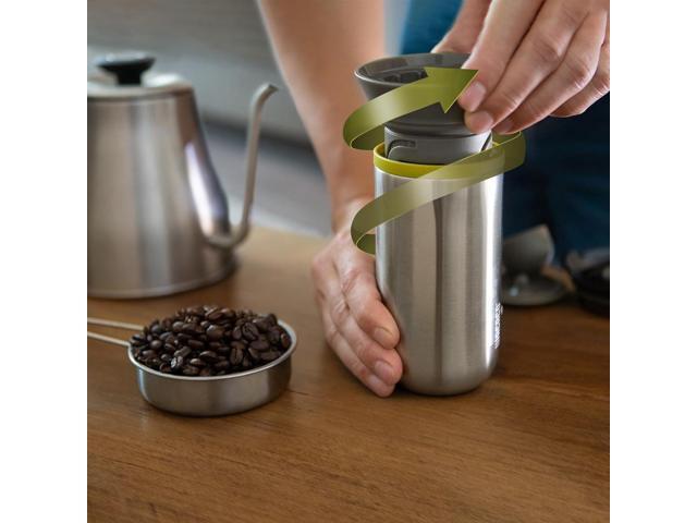 WACACO Cuppamoka Pour-Over Coffee Maker, Portable Drip Coffee Maker with 10 Cone Paper Filters, Manually Operated, Stainless Steel Coffee Brewer,...