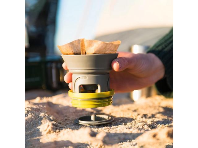 WACACO Cuppamoka Pour-Over Coffee Maker, Portable Drip Coffee Maker with 10 Cone Paper Filters, Manually Operated, Stainless Steel Coffee Brewer,...