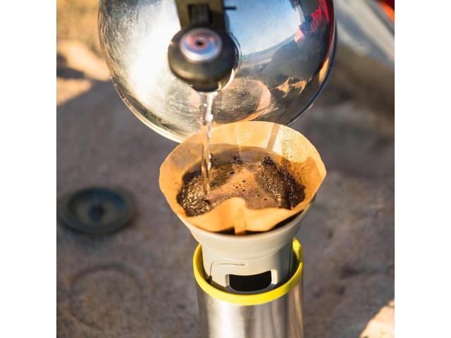 WACACO Cuppamoka Pour-Over Coffee Maker, Portable Drip Coffee Maker with 10 Cone Paper Filters, Manually Operated, Stainless Steel Coffee Brewer,...