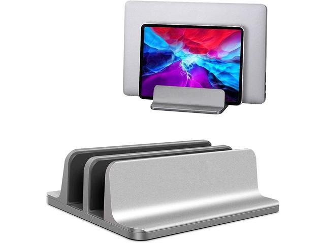 MagicHold Double Slot Vertical Laptop Tablet Stand Mount Space -Saving Storage for Laptop Chromebook Tablet Smartphone,Compatible with MacBook,iPAD