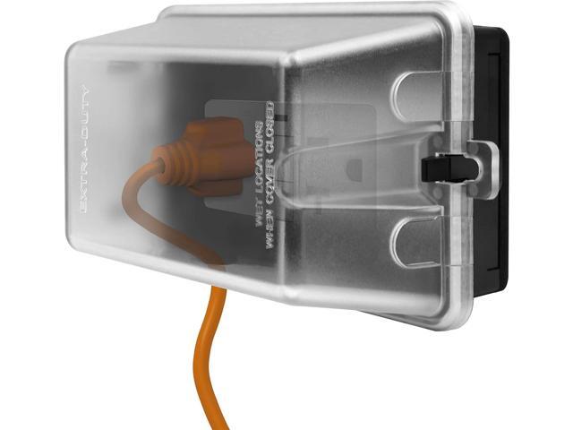 ENERLITES Extra-Duty Weatherproof Enclosure, Outdoor Outlet Cover, Outdoor Decorator/GFCI Receptacles, Dual Installation, Horizontal or Vertical...