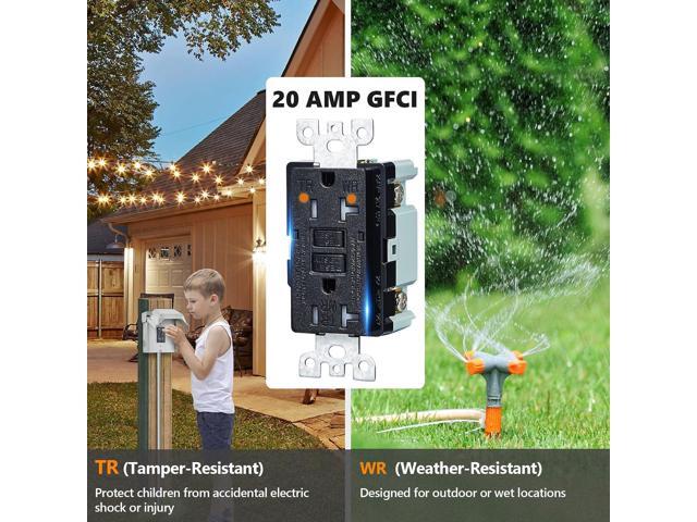 SURAIELEC Outdoor Outlet Box, 20 AMP WRTR GFCI Receptacle, Rainproof 3R Enclosure, Weatherproof All Metal Electrical Outlet Cover, Power Plug for...