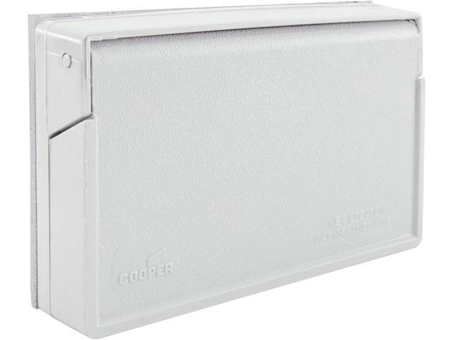 RV Exterior Power Outlet Cover Plate For GFI/GFCI Receptacles Weatherproof Seal (White)