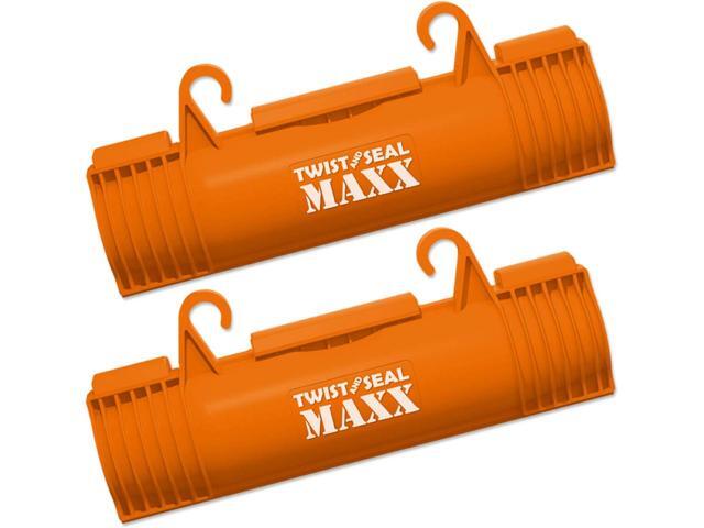 Maxx (2 Pack) - Heavy Duty Outdoor Extension Cord Safety Cover Connector and Weatherproof Electrical Protector Orange