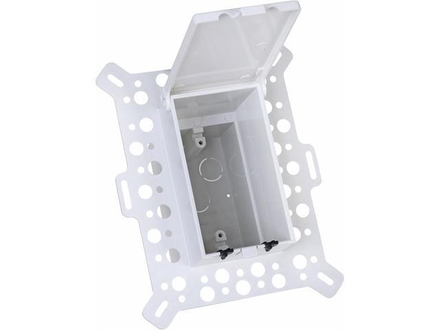 Arlington DBVM1W-1 Low Profile IN BOX Electrical Box with Weatherproof Cover for New Construction Stucco/Textured Surfaces/Rigid Siding, Vertical,...