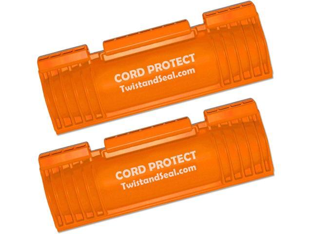 Cord Protect (2 Pack) - Outdoor Extension Cord Safety Cover Connector and Weatherproof Electrical Protector Orange