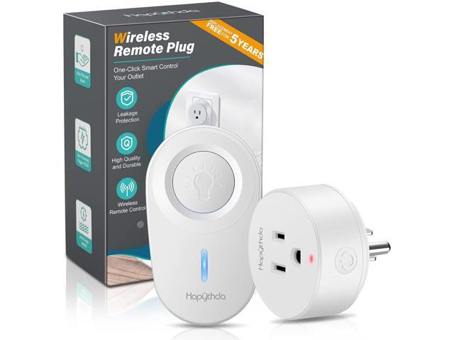 Remote Control Outlet,15A/1500W, 500 Feet RF Range Remote Light Switches Kit, No Wiring Needed Wireless Remote Outlet for Light, Small Electrical...