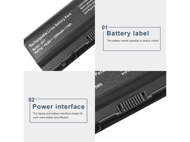 8 Cells Laptop Battery for HP Pavilion DV7-1232NR / DV7-1243CL / DV7-1245DX / DV7-3065DX / DV7-3085DX / DV7-3165DX, P/N HSTNN-DB75 HSTNN-IB74...