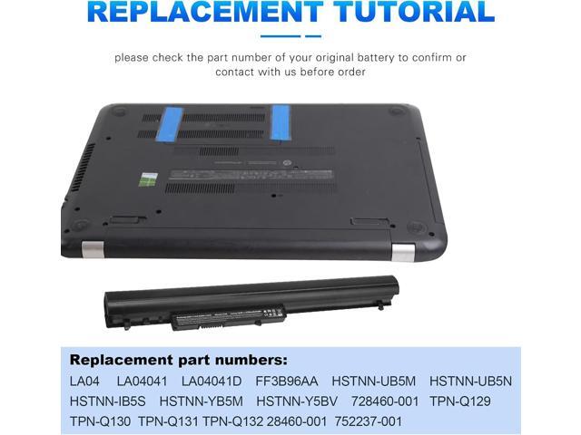 TREE. NB Laptop/Notebook Battery Replacement for HP LA04 776622-001 728460-001 TPN-Q130 752237-001 TPN-Q132 TPN-Q129 LA04DF HSTNN-DB5M HSTNN-YB5M...