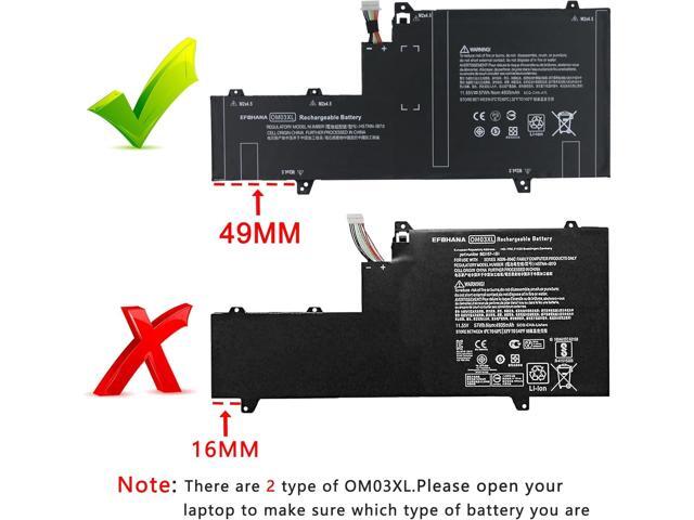EFOHANA OM03XL Laptop Battery Replacement for HP EliteBook x360 1030 G2 1GY31PA Series Notebook OM03 OM03057XL HSN-I04C HSTNN-IB70 HSTNN-IB7O...