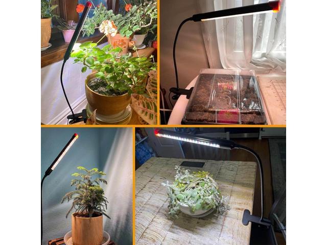2024 Upgraded Plant Light, 1000 Lumen Clip On Grow Light 1-Head with 4/8/12H Timer Function, Grow Lights for Indoor Plants Full Spectrum, Bright...
