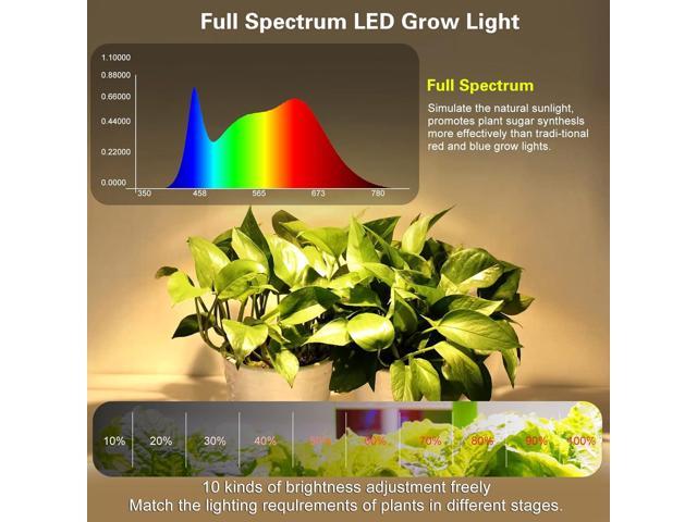 Grow Light Strip waterproof Grow Lights for Indoor Plants Full Spectrum plant grow lights indoor with Auto ON/Off Timer White Red 120 LEDs Sunlike...