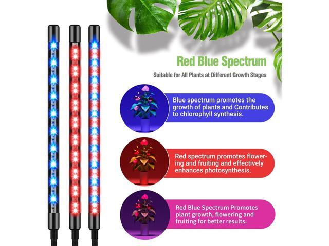 Grow Lights for Indoor Plants, 150 LED Grow Light for Seed Starting with Red Blue Spectrum, 3/9/12H Timer, 10 Dimmable Levels & 3 Switch Modes,...