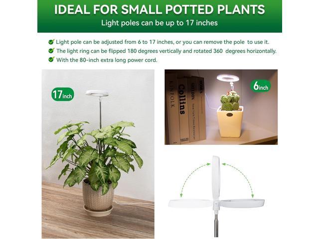 Grow Lights for Indoor Plants, Super Bright Full Spectrum Halo Grow Light, with Timer 4/8/12/18h Automatic Work Every Day, Height Adjustable, Comes...