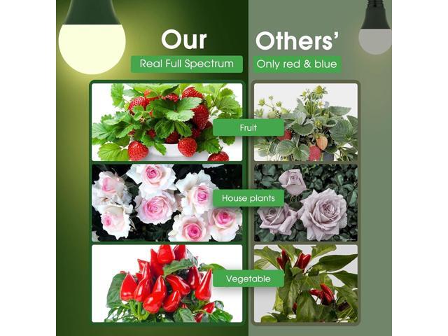 Briignite Grow Light Bulbs, LED Grow Light Bulb A19 Bulb, Full Spectrum Grow Light Bulb, Plant Light Bulbs E26 Base, 11W Grow Bulb 100W Equivalent,...