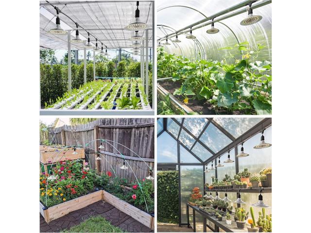 Outdoor Grow Lights for Greenhouse, Full Spectrum Greenhouse Grow Lights for Outdoor Plants, IP65 Waterproof String Grow Light Outdoor, UL...