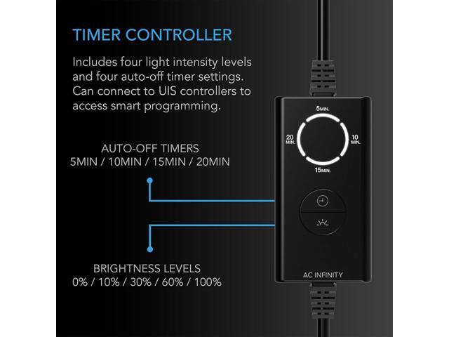AC Infinity IONBEAM Green, Plant Gentle Green LED Work Light Bar 16, Timer Controller Dimmer, for Indoor Plants, Grow Tents, and Grow Rooms