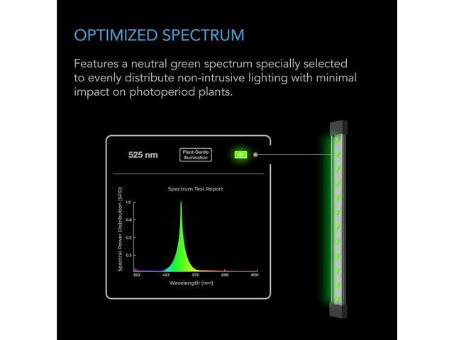 AC Infinity IONBEAM Green, Plant Gentle Green LED Work Light Bar 16, Timer Controller Dimmer, for Indoor Plants, Grow Tents, and Grow Rooms