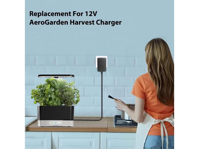 HKY 12V AC/DC Adapter Compatible with AeroGarden Harvest Elite Slim 360 100690-BLK 100691 100692-BLK 100693-PPL 100694-BLK 100695-PPL Indoor Garden...