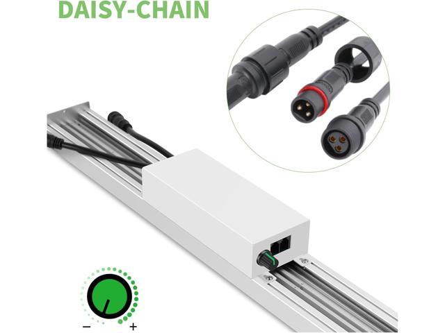 DIY-90 LED Grow Lights for Indoor Plants Full Spectrum 600W 1000W 2000W, Daisy-Chain Dimmable Growing Lamps for Seed Starting, Veg and Flower (Whtie)
