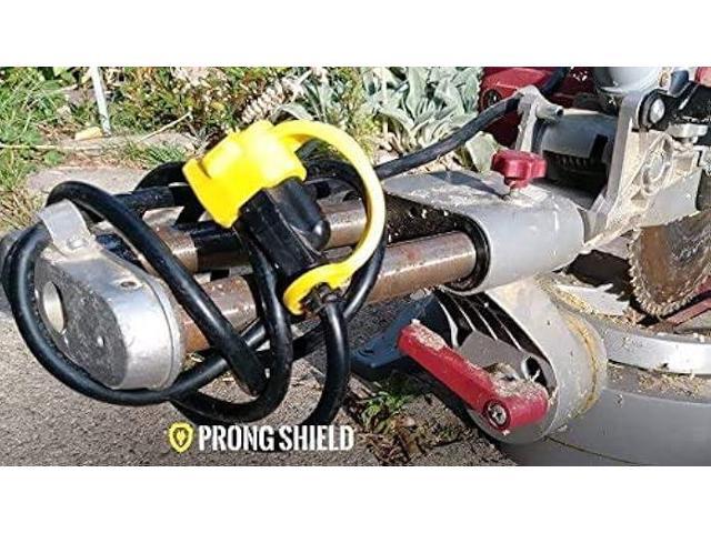 Prong Shield Outdoor Plug Cover Weatherproof Extension Cord Plug Cover for Outside Extension Cord Construction Equipment Extension Cord End...
