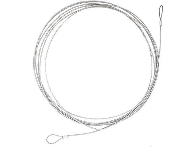 16.5Ft Security Safety Cable Luggage Lock Safety Cable Wire with Braided Steel Coated Double Loop by Ovener