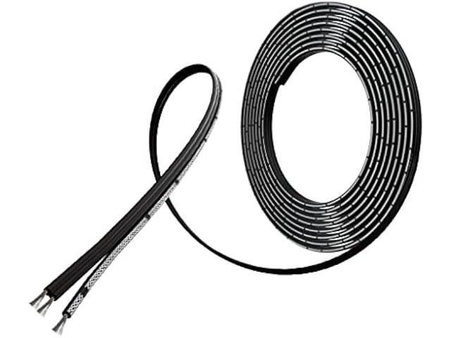 BNTECHGO 22 Gauge Silicone Ribbon Cable Flexible 3P Black 25 ft Flat Cable 22 AWG Stranded Tinned Copper Wire