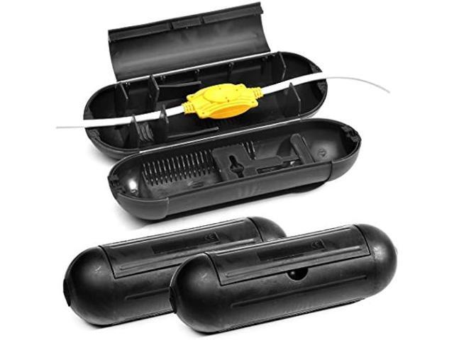 (3-Pack) Outdoor Extension Cord Protective Cover Set for AWG12/14/16 Cords Water-Resistant Holder for Holiday String Lights, Plugs and Wires ...