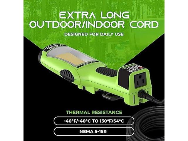 GearIT LED Work Light (20 feet) 3000 Lumen COB LED - 16 Gauge SJTW Indoor/Outdoor NEMA 5-15R Extension Cord - Handheld, Rotating Hanger, Magnetic...