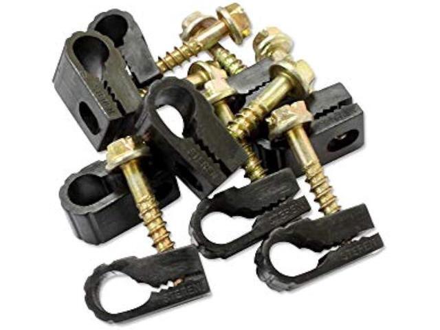 STEREN Coaxial Cable Clips - Cable Holder - Siding Clips for Hanging - Cord Holder for Desk - Cable Clamps - Cord Clip - Wire Organizer Clips - Tv...