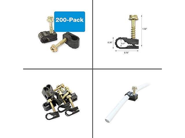 STEREN Coaxial Cable Clips - Cable Holder - Wire Clips - Siding Clips for Hanging - Cord Holder for Desk - Cable Clamps - Cord Clip - Wire...